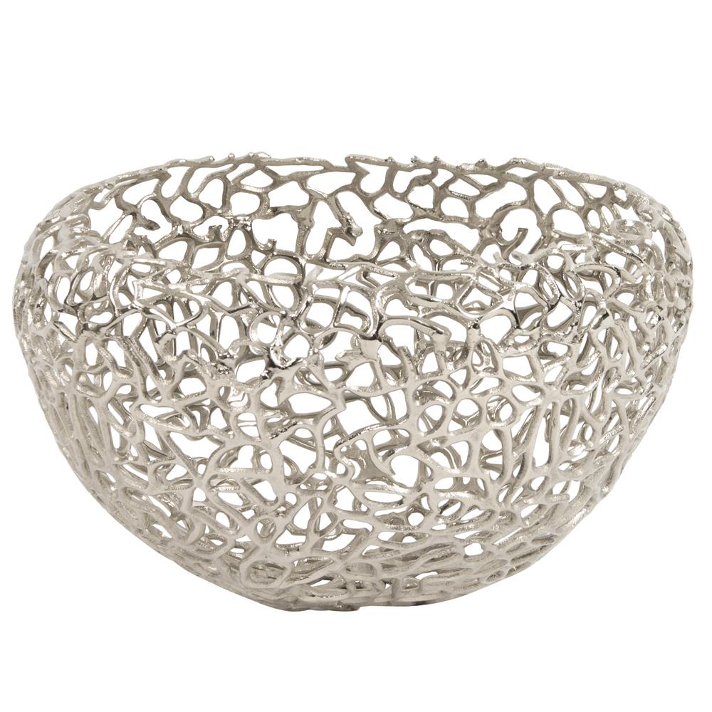 Howard Elliott Collection Aluminum Silver Nest Basket