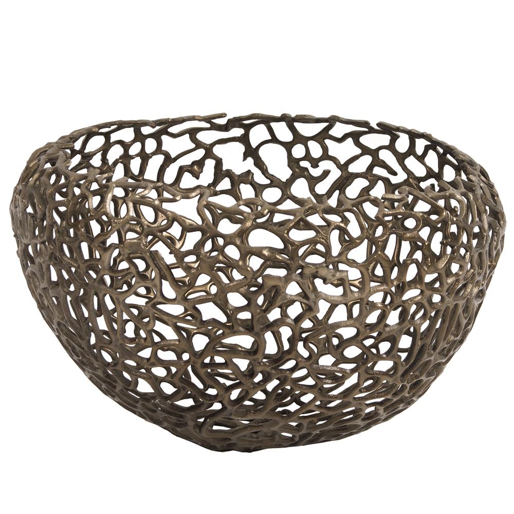 Howard Elliott Collection Aluminum Bronze Nest Basket