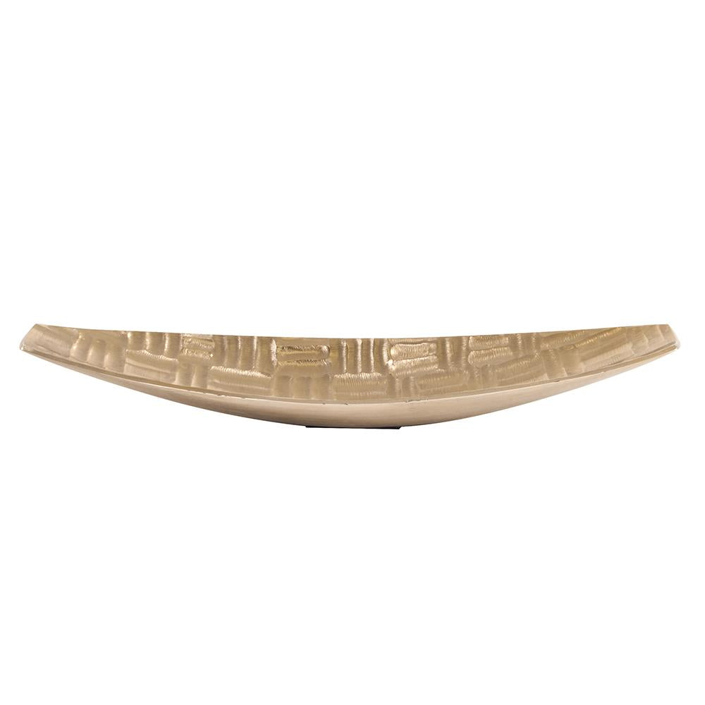 Howard Elliott Collection Textured Aluminum Elongated Gold Bowl, Small