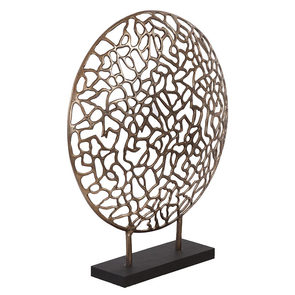 Howard Elliott Collection Bronze Aluminum Branch Disk Sculpture