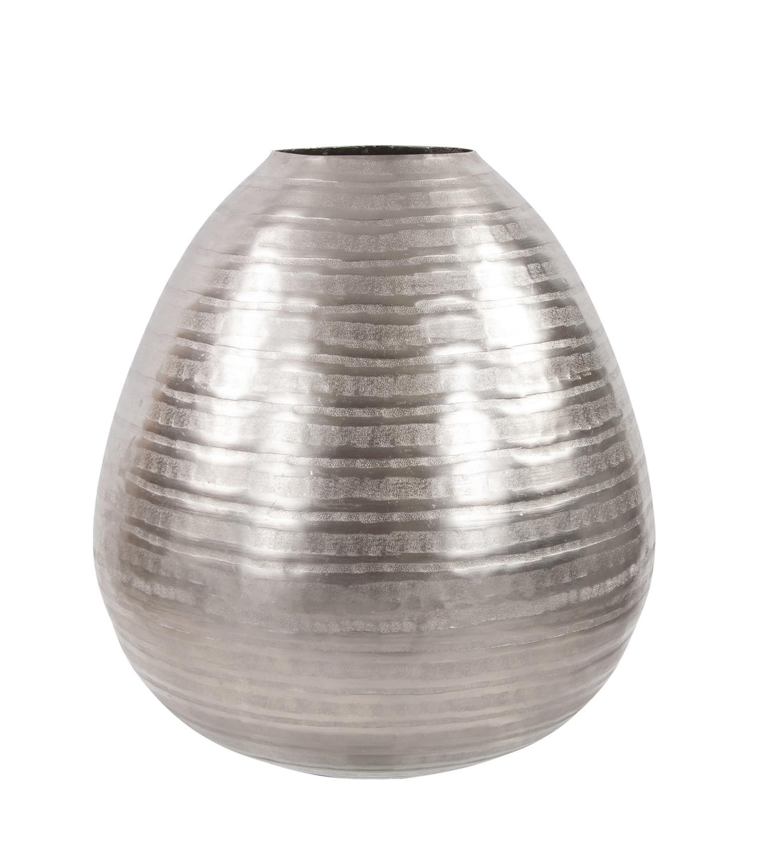 Howard Elliott Collection Chiseled Silver Teardrop Vase, Large