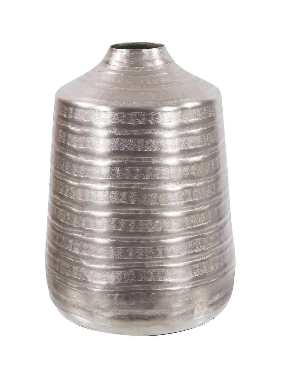 Howard Elliott Collection Chiseled Silver Cylinder Vase, Large