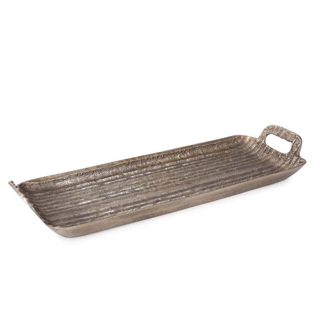 Howard Elliott Collection Organic Grooved Aluminum Tray Trays Howard Elliott Collection   