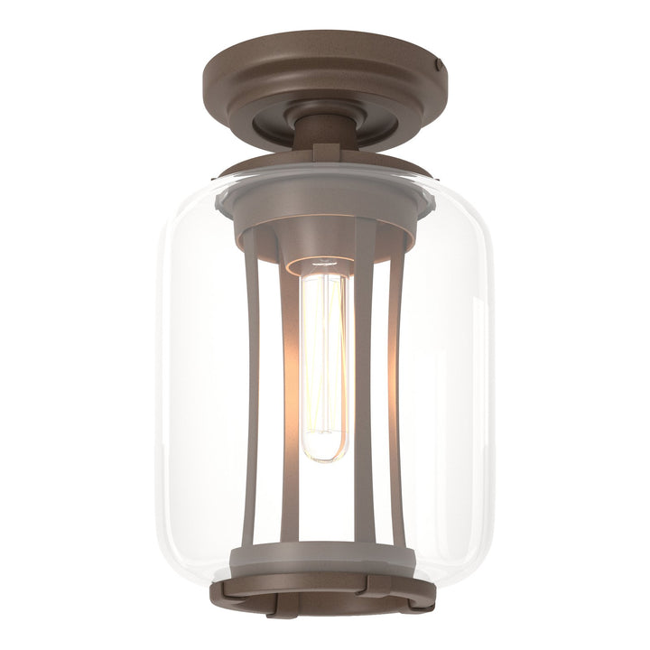 Hubbardton Forge Fairwinds Outdoor Semi-Flush Outdoor Wall Lights Hubbardton Forge Coastal Bronze Clear Glass (ZM) 