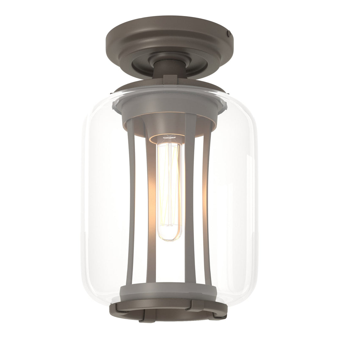 Hubbardton Forge Fairwinds Outdoor Semi-Flush Outdoor Wall Lights Hubbardton Forge Coastal Dark Smoke Clear Glass (ZM) 