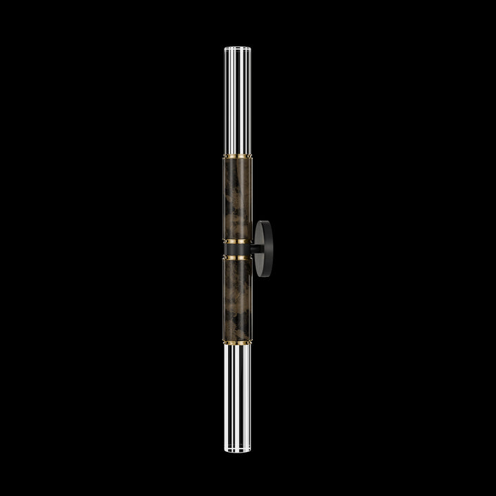 Fine Art Handcrafted Lighting Antonia 34"H Sconce in Standard Black Iron, Brass, Charcoal (100020-111)