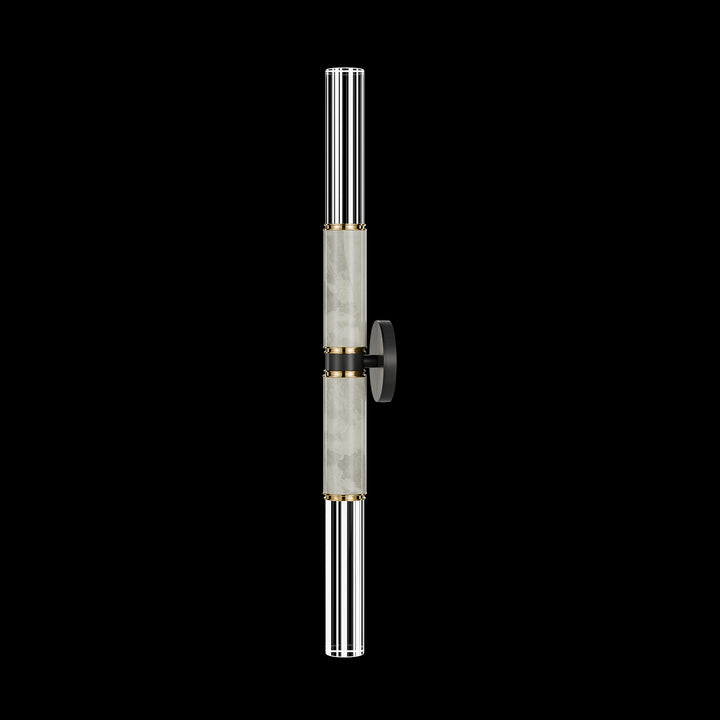 Fine Art Handcrafted Lighting Antonia 34"H Sconce in Standard Black Iron, Brass, Smoke (100020-112)