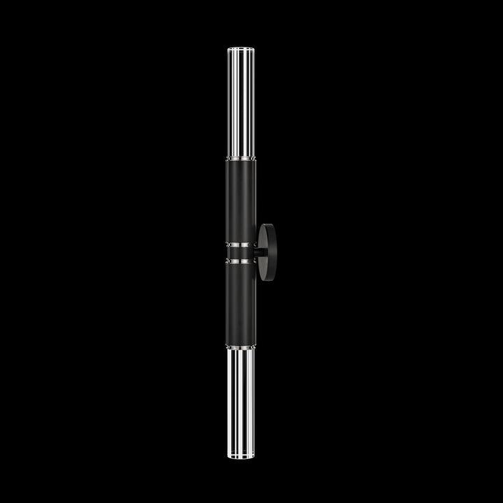 Fine Art Handcrafted Lighting Antonia 34"H Sconce in Standard Black Iron, Nickel, No Parchment/Same as Finish (100020-120)