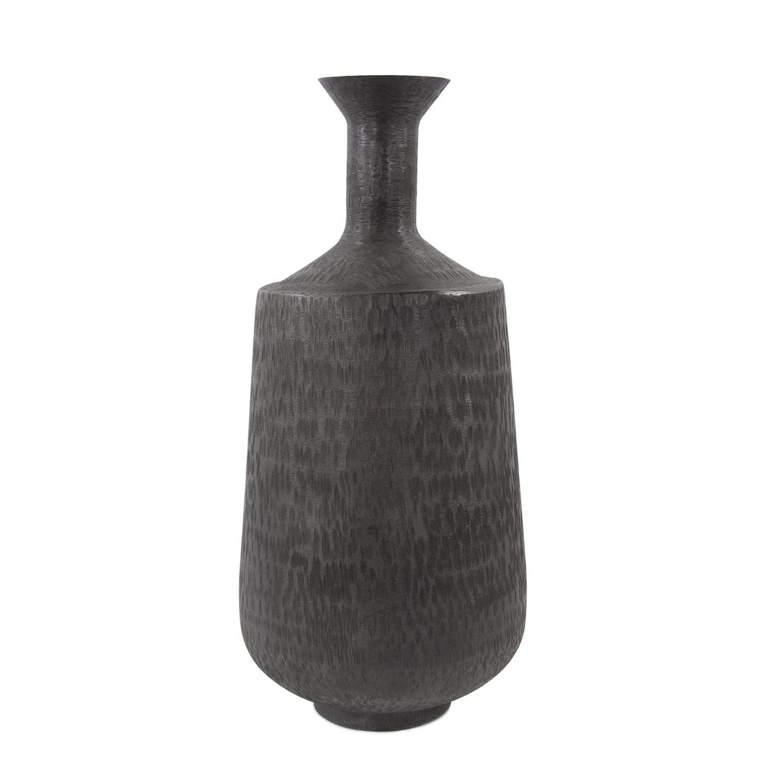 Howard Elliott Collection Etched Crossways Flared Neck Vase, Medium