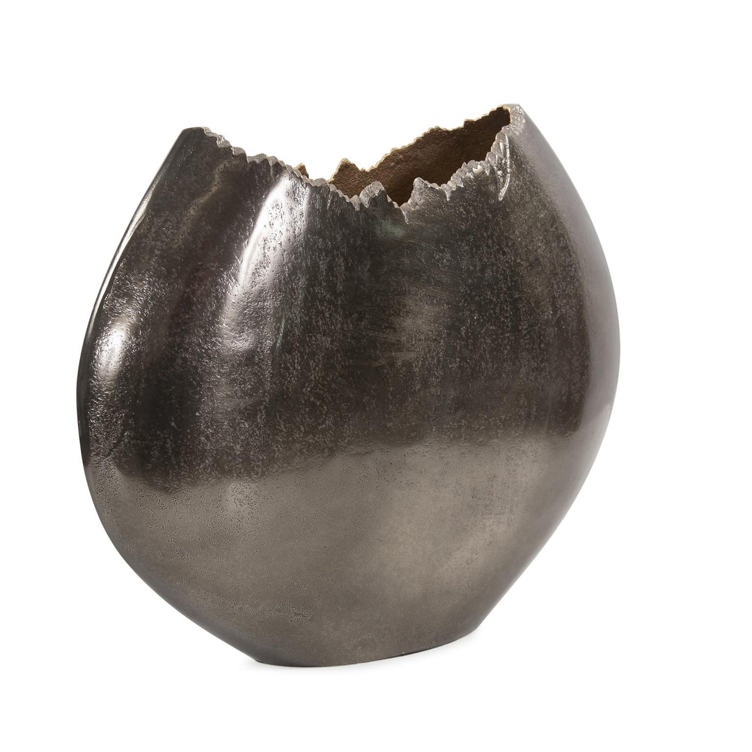 Howard Elliott Collection Baniff Jagged Edged Disc Vase, Medium