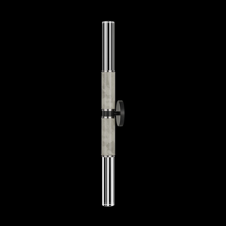 Fine Art Handcrafted Lighting Antonia 34"H Sconce in Standard Black Iron, Nickel, Smoke (100020-122)