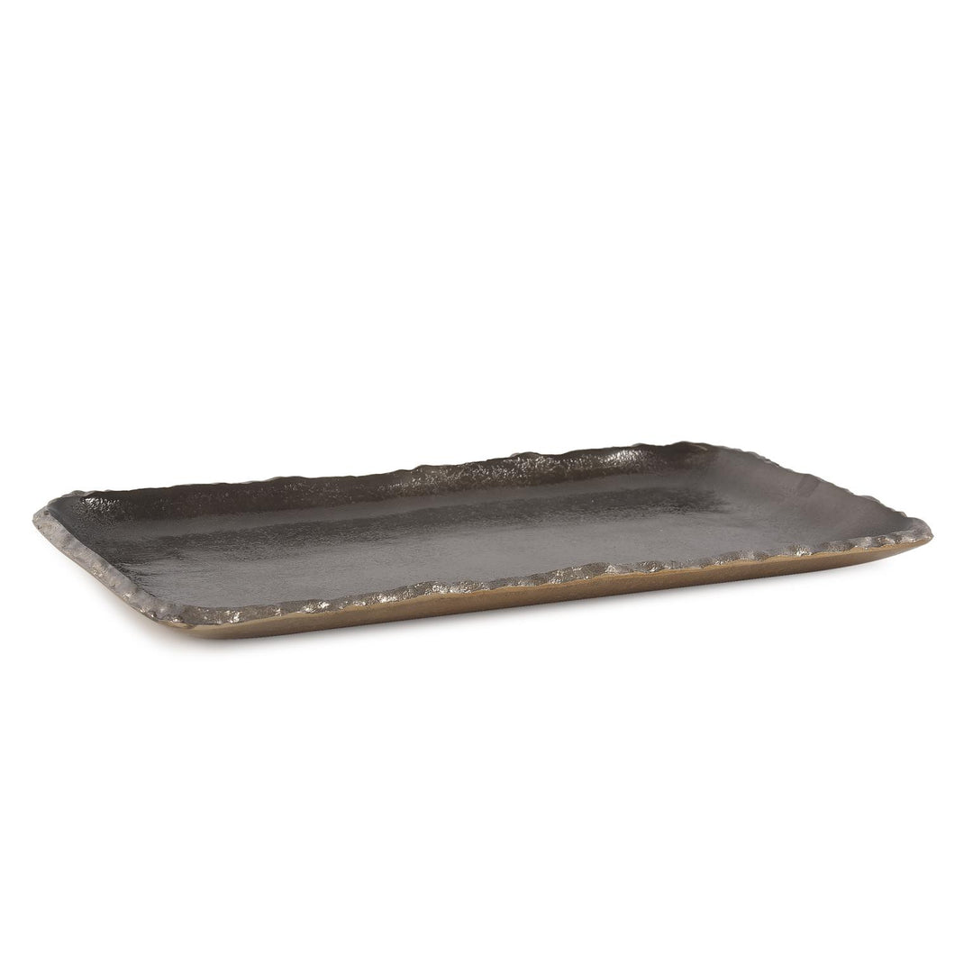 Howard Elliott Collection Baniff Jagged Edged Rectangular Tray, Large