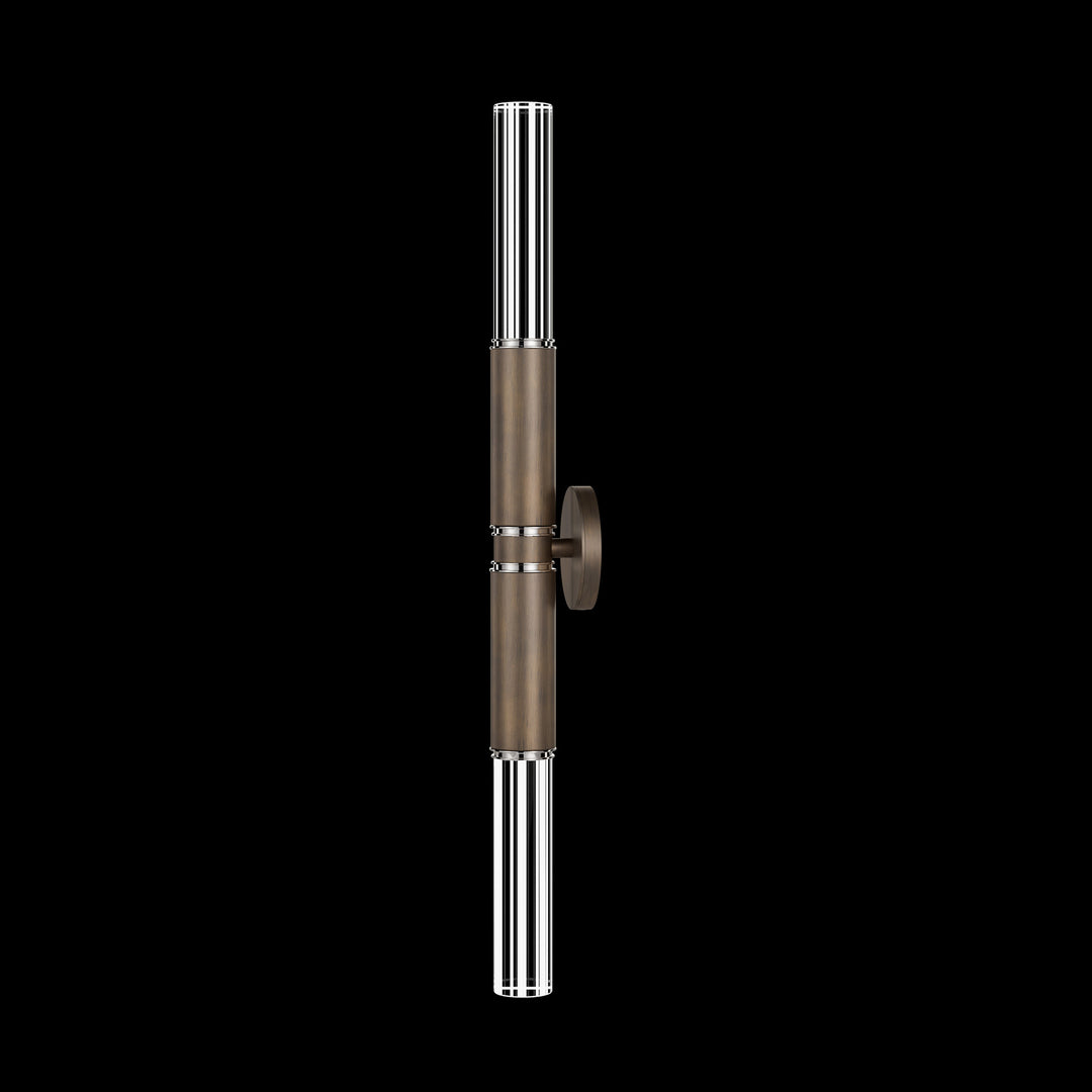 Fine Art Handcrafted Lighting Antonia 34"H Sconce in Standard Bronze, Nickel, No Parchment/Same as Finish (100020-220)