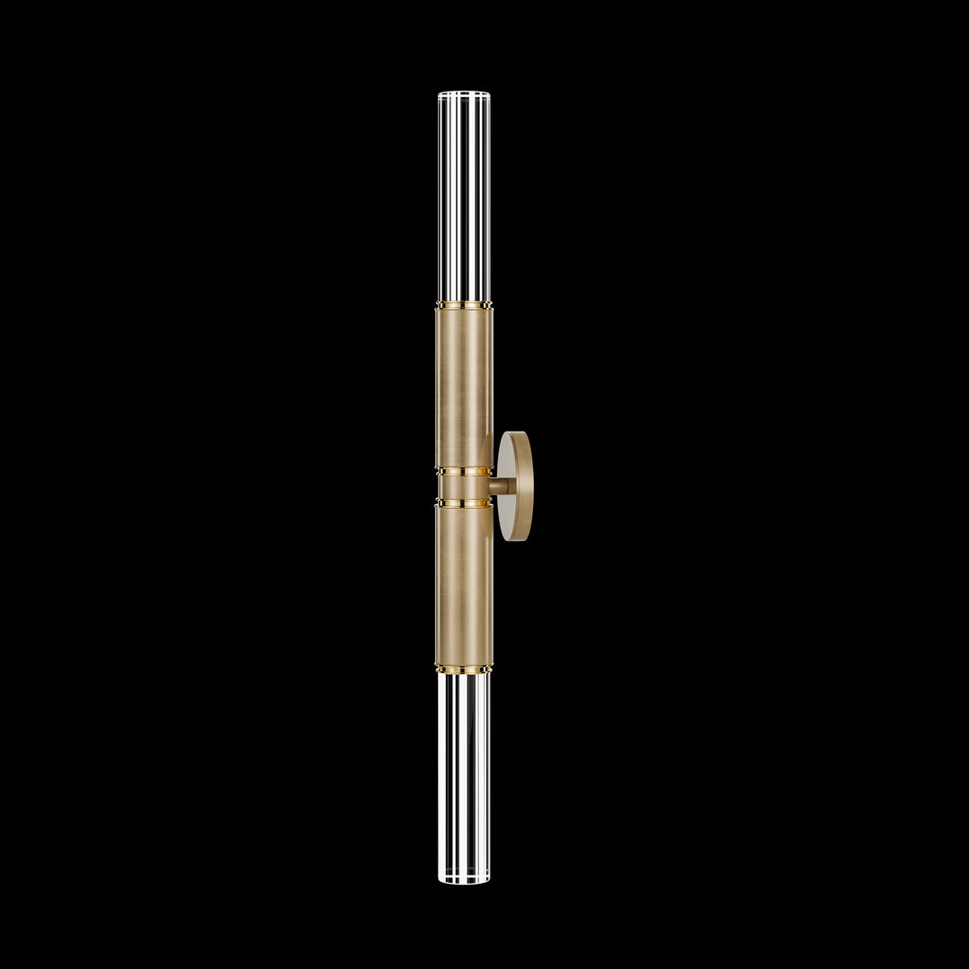 Fine Art Handcrafted Lighting Antonia 34"H Sconce in Standard Gold Leaf, Brass, No Parchment/Same as Finish (100020-310)