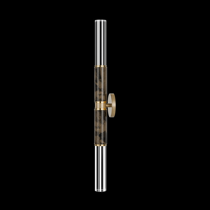 Fine Art Handcrafted Lighting Antonia 34"H Sconce in Standard Gold Leaf, Brass, Charcoal (100020-311)