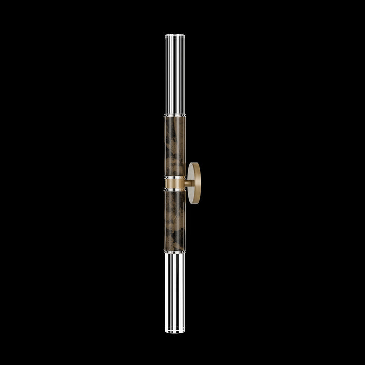 Fine Art Handcrafted Lighting Antonia 34"H Sconce in Standard Gold Leaf, Nickel, Charcoal (100020-321)