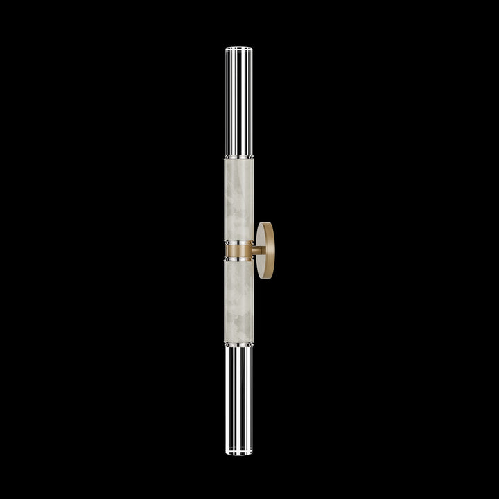 Fine Art Handcrafted Lighting Antonia 34"H Sconce in Standard Gold Leaf, Nickel, Smoke (100020-322)