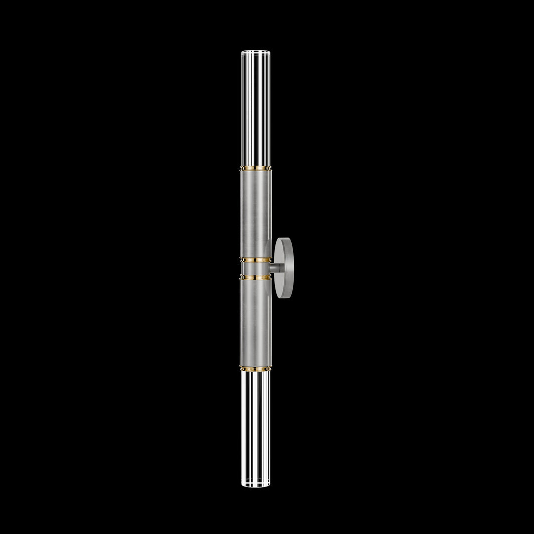 Fine Art Handcrafted Lighting Antonia 34"H Sconce in Standard Silver Leaf, Brass, No Parchment/Same as Finish (100020-410)