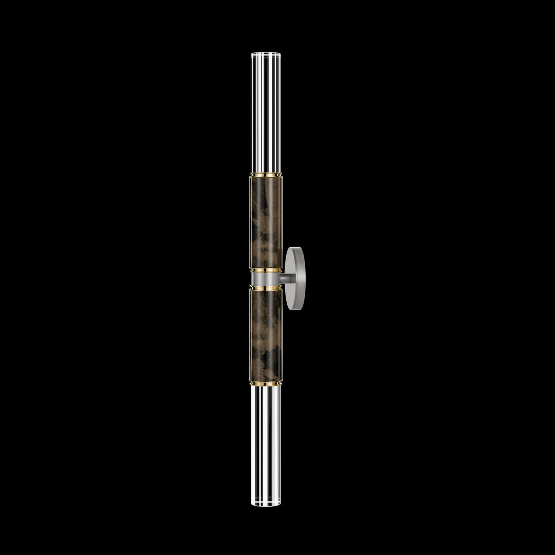 Fine Art Handcrafted Lighting Antonia 34"H Sconce in Standard Silver Leaf, Brass, Charcoal (100020-411)