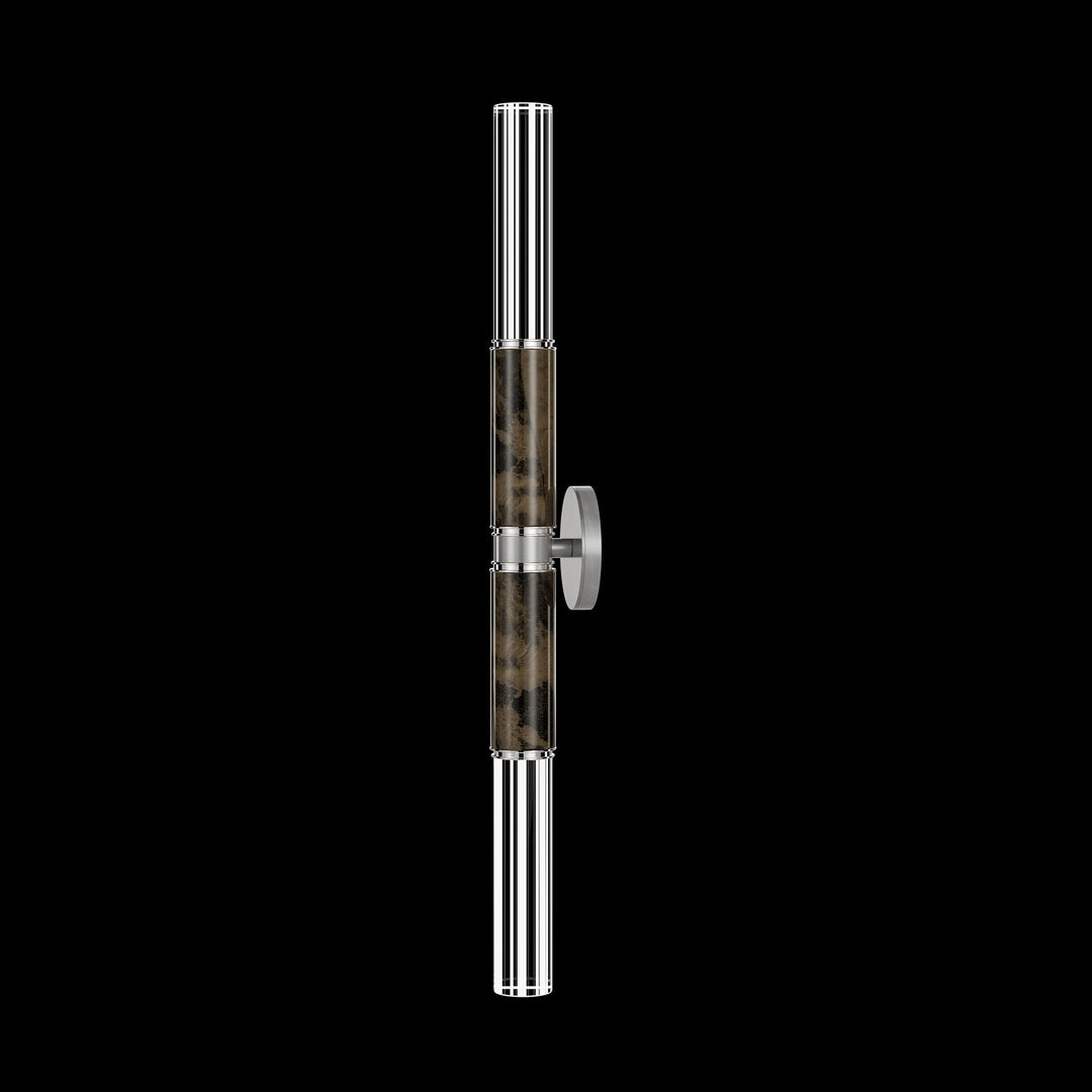 Fine Art Handcrafted Lighting Antonia 34"H Sconce in Standard Silver Leaf, Nickel, Charcoal (100020-421)