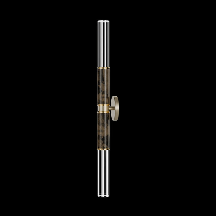 Fine Art Handcrafted Lighting Antonia 34"H Sconce in Standard Soft Gold Leaf, Brass, Charcoal (100020-511)