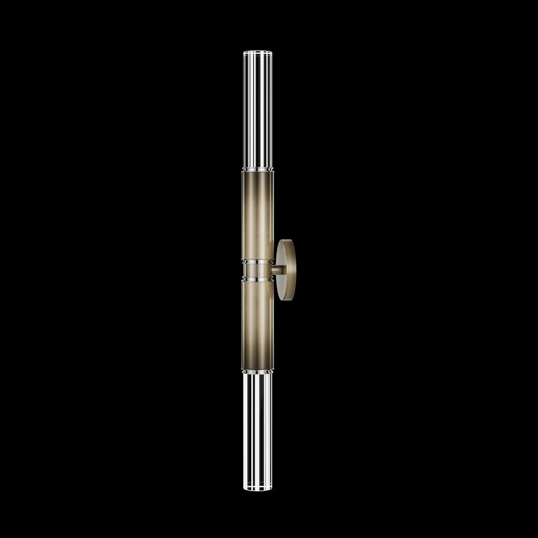 Fine Art Handcrafted Lighting Antonia 34"H Sconce in Soft Ombre Bronze, Nickel, No Parchment/Same as Finish (100020-620)