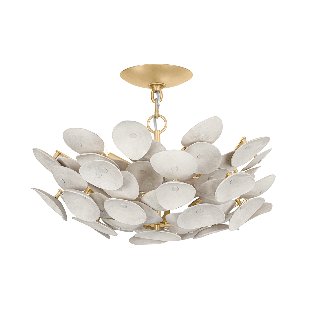 Corbett Lighting AIMI Semi Flush Ceiling Semi Flush Mounts Corbett Vintage Gold Leaf 20.25x14.25 