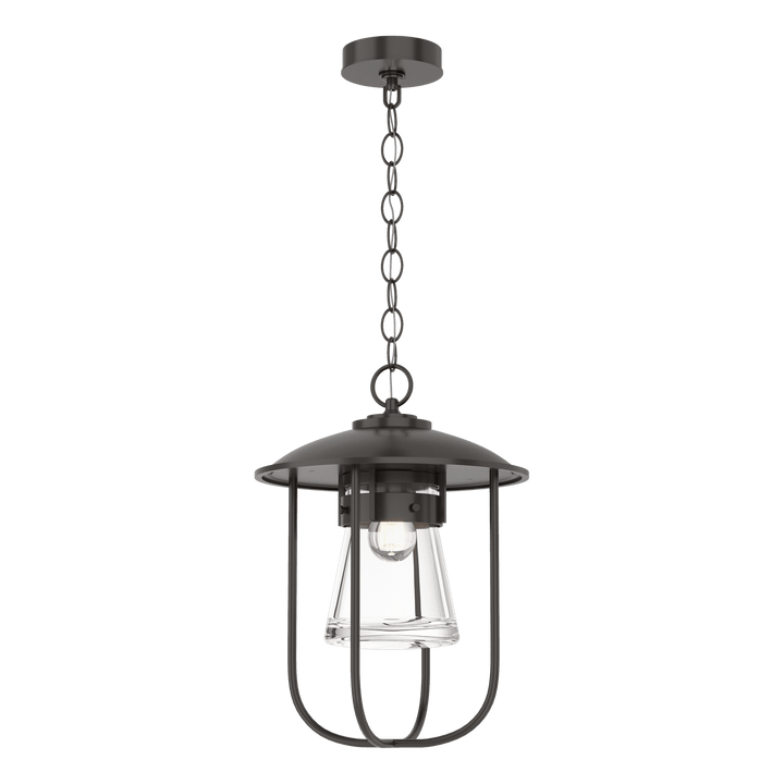 Hubbardton Forge Erlenmeyer Outdoor Pendant Outdoor Hanging Lights Hubbardton Forge Coastal Oil Rubbed Bronze Clear Glass (ZM) 