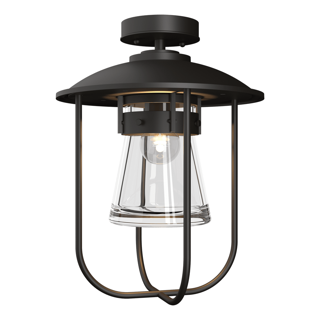 Hubbardton Forge Erlenmeyer Outdoor Semi-Flush Outdoor Wall Lights Hubbardton Forge Coastal Oil Rubbed Bronze Clear Glass (ZM) 