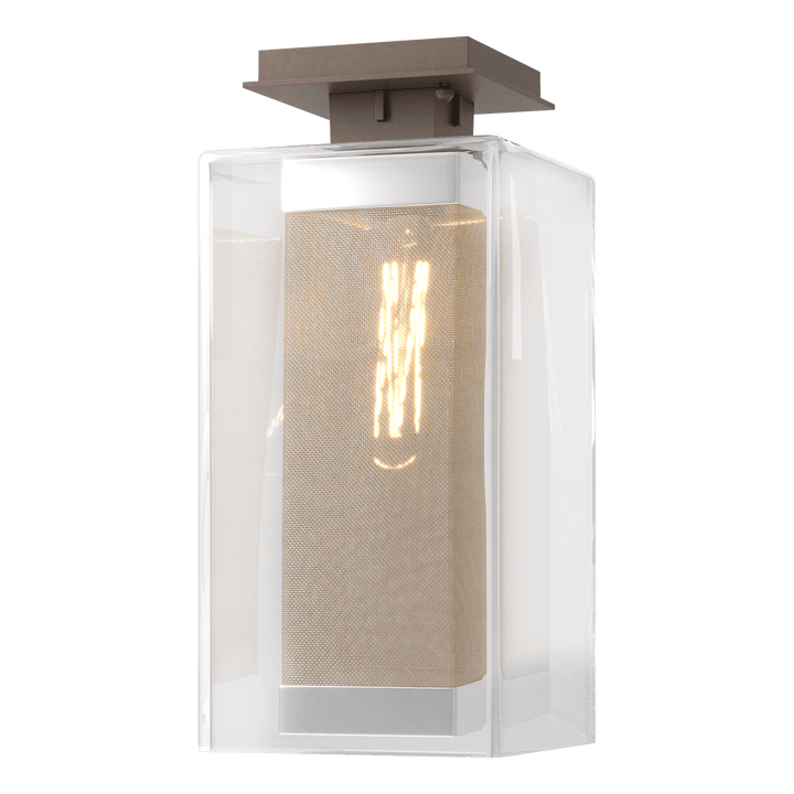 Hubbardton Forge Polaris Outdoor Semi-flush Outdoor Wall Lights Hubbardton Forge Coastal Bronze Clear Glass (ZM) Coastal Silver