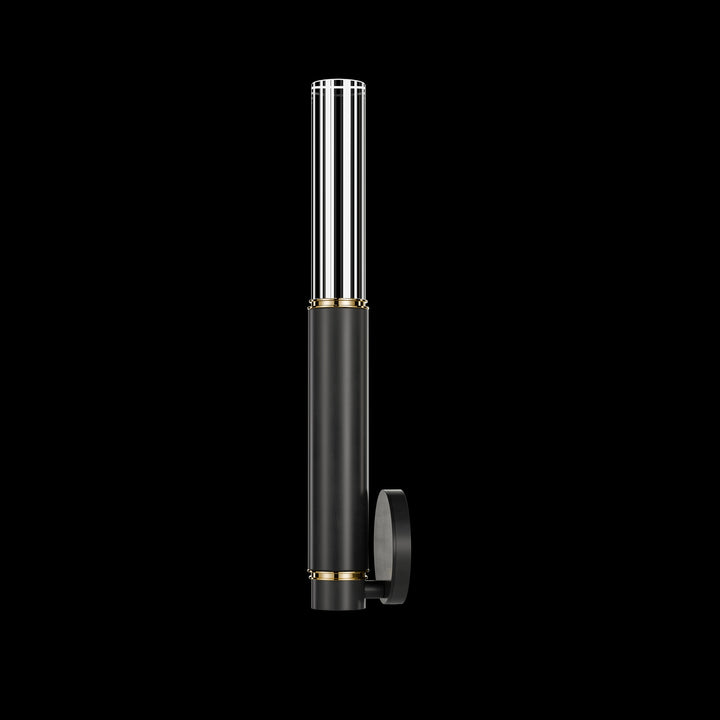 Fine Art Handcrafted Lighting Antonia 21.75"H Sconce in Standard Black Iron, Brass, No Parchment/Same as Finish (100021-110)