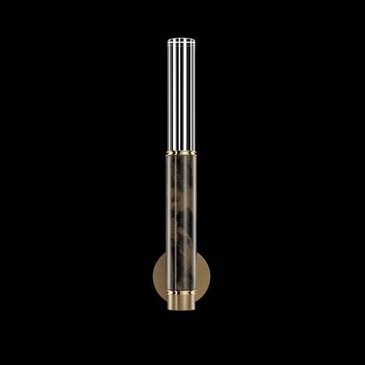Fine Art Handcrafted Lighting Antonia 21.75"H Sconce in Standard Gold Leaf, Brass, Charcoal (100021-311)