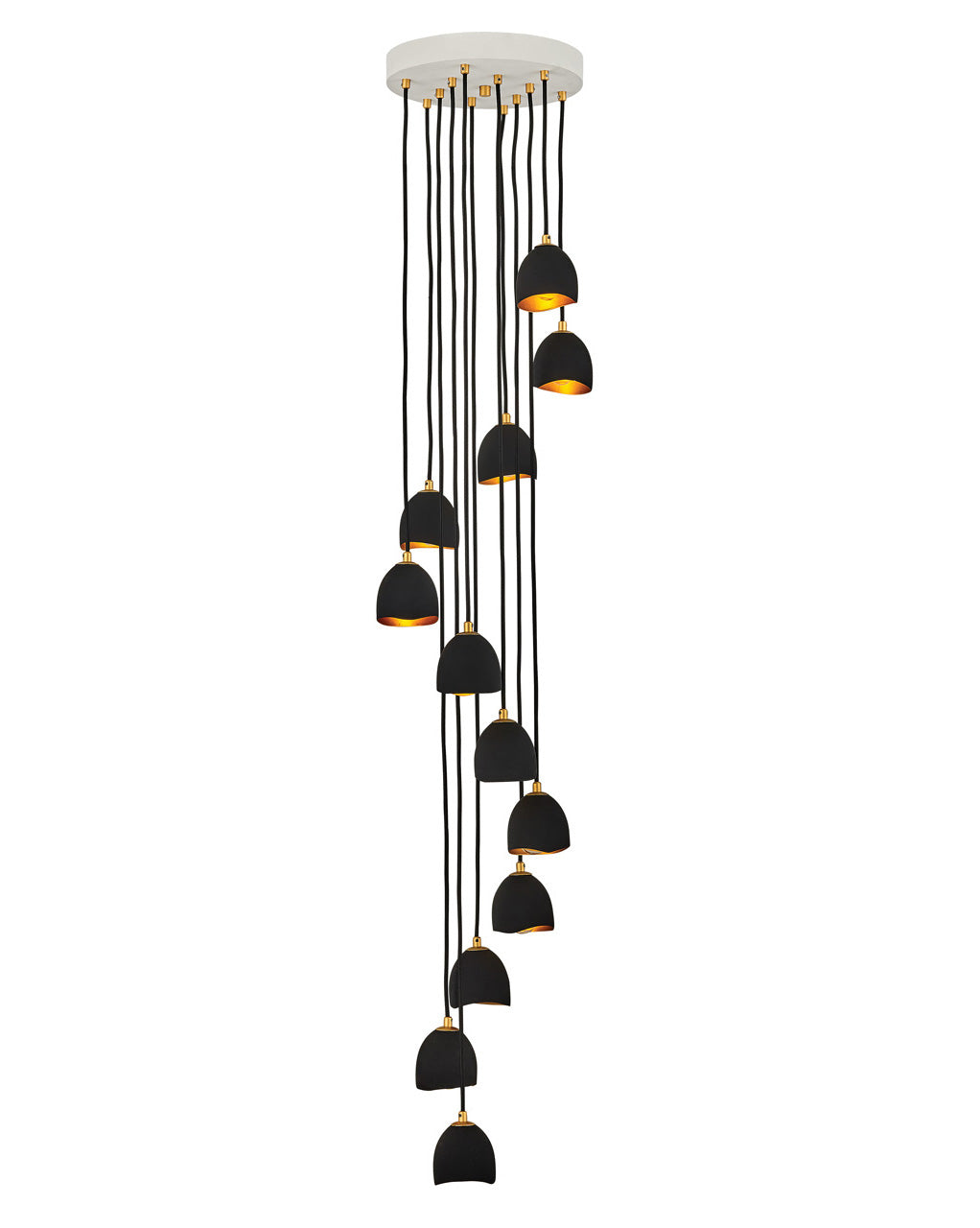 Hinkley Nula Chandelier Chandeliers Hinkley Shell Black 18.5x18.5x58.0