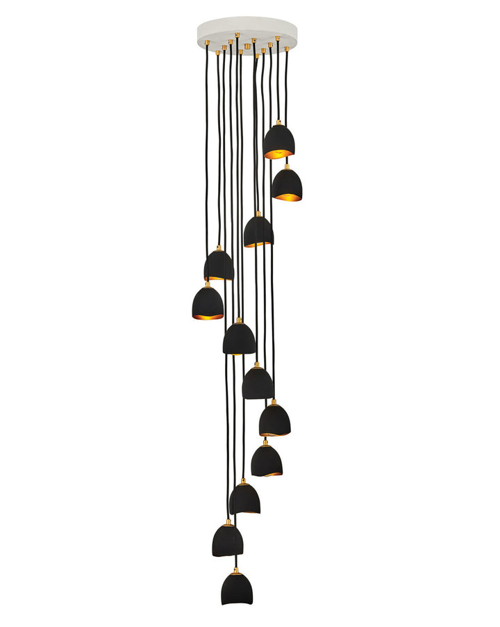 Hinkley Nula Chandelier Chandeliers Hinkley Shell Black 18.5x18.5x58.0