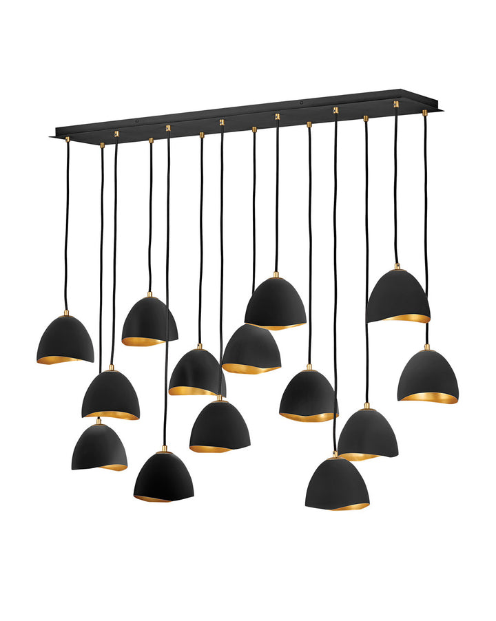 Hinkley Nula Chandelier Chandeliers Hinkley Shell Black 13.25x48.5x46.0