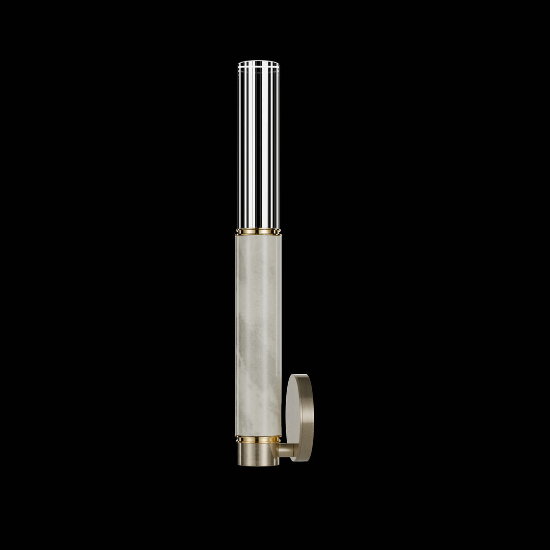 Fine Art Handcrafted Lighting Antonia 21.75"H Sconce in Standard Soft Gold Leaf, Brass, Smoke (100021-512)