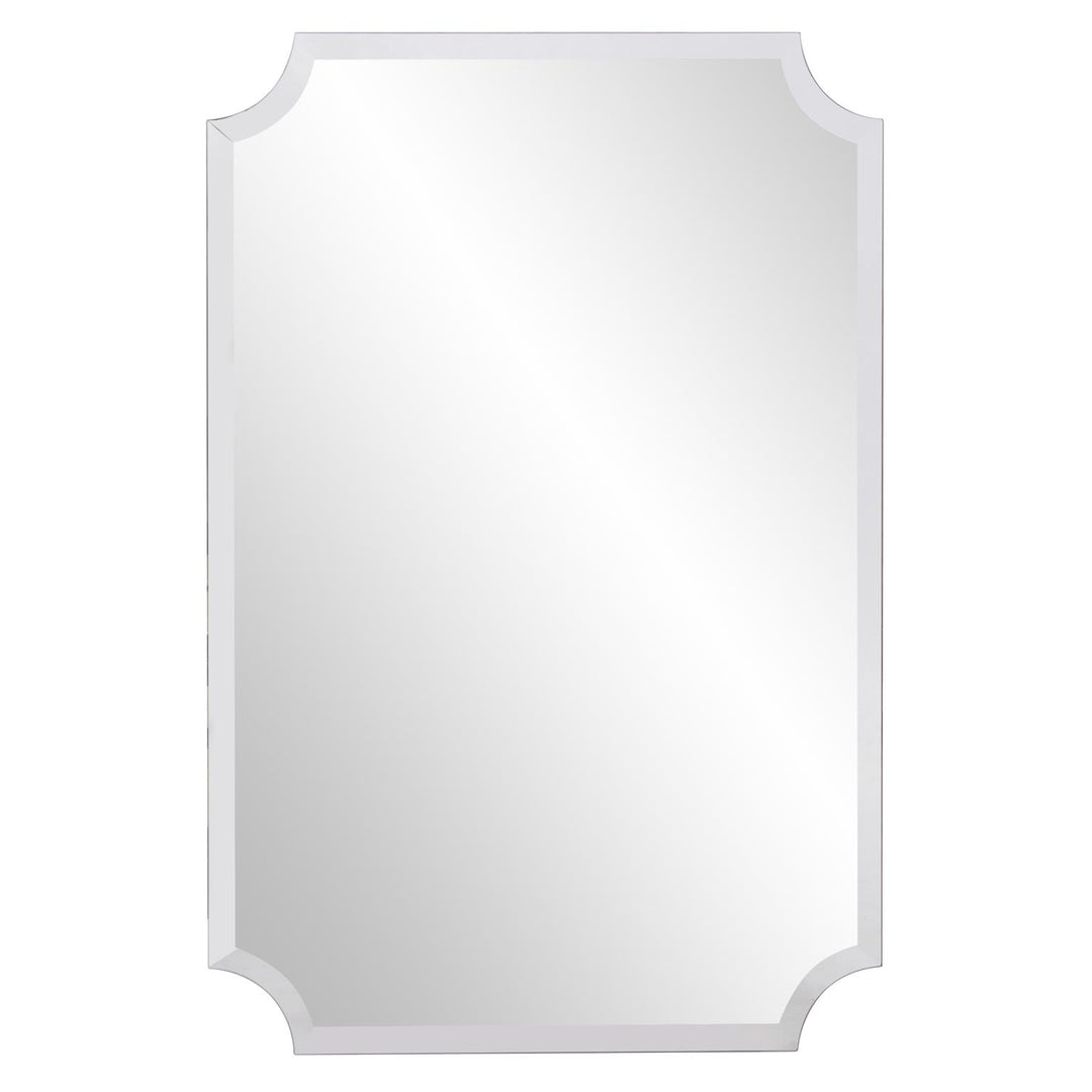 Howard Elliott Collection Frameless Rectangle Scalloped Mirror