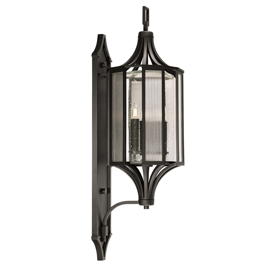 Fine Art Handcrafted Lighting Bristol 40.4"H Outdoor Wall Mount in Hand-Rubbed Black Iron (900281ST)