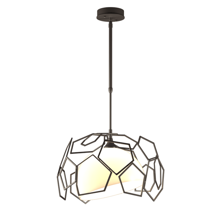 Hubbardton Forge Umbra Outdoor Pendant Outdoor Hanging Lights Hubbardton Forge Coastal Dark Smoke Opal Glass (GG) 