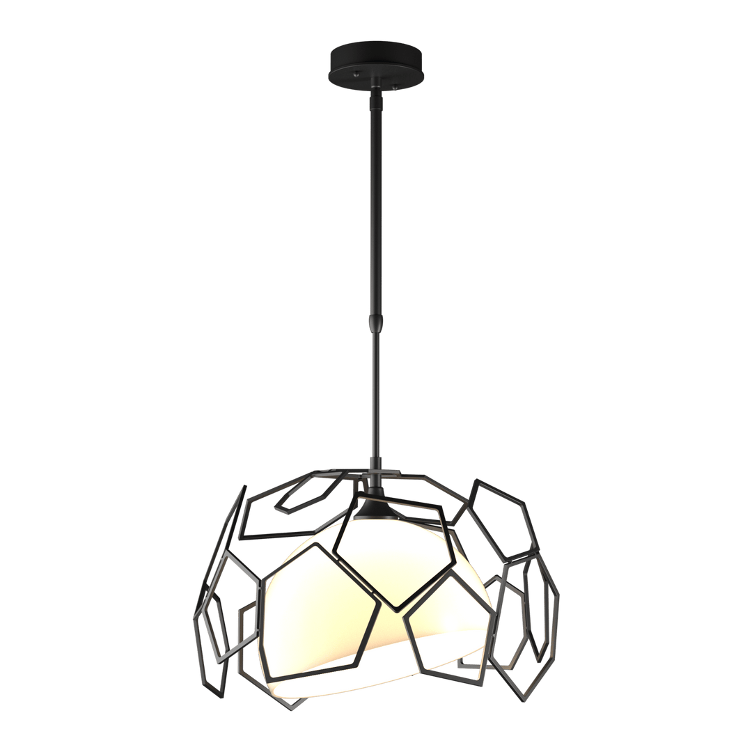 Hubbardton Forge Umbra Outdoor Pendant Outdoor Hanging Lights Hubbardton Forge Coastal Black Opal Glass (GG) 