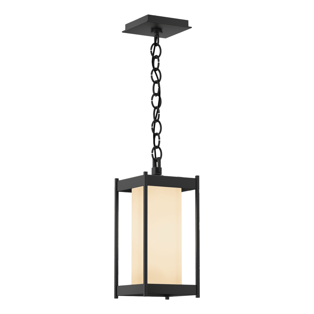 Hubbardton Forge Cela Medium Outdoor Lantern Outdoor Wall Lights Hubbardton Forge Coastal Black Opal Glass (GG) 