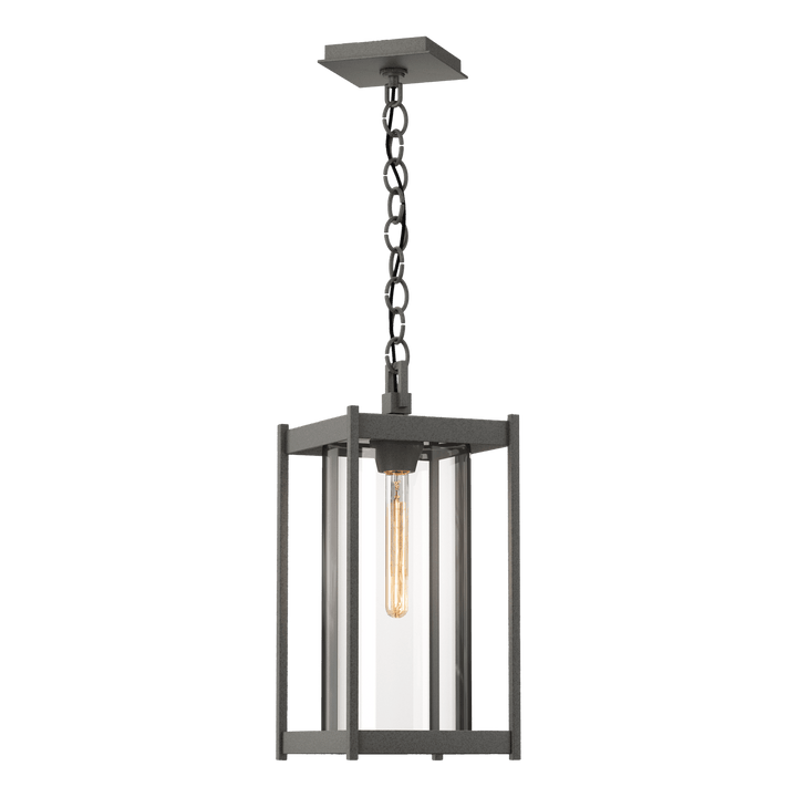 Hubbardton Forge Cela Large Outdoor Lantern Outdoor Wall Lights Hubbardton Forge Coastal Natural Iron Clear Glass (ZM) 