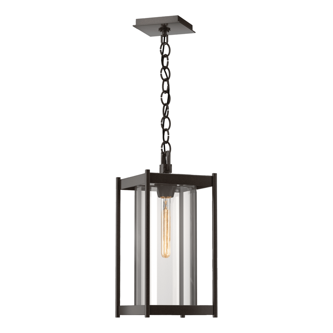 Hubbardton Forge Cela Large Outdoor Lantern Outdoor Wall Lights Hubbardton Forge Coastal Bronze Clear Glass (ZM) 