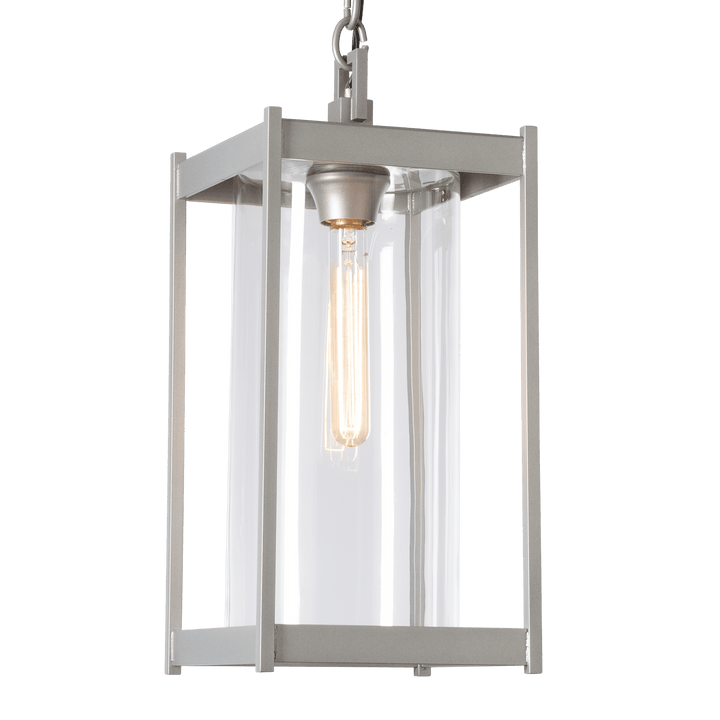 Hubbardton Forge Cela Large Outdoor Lantern Outdoor Wall Lights Hubbardton Forge Coastal Burnished Steel Clear Glass (ZM) 