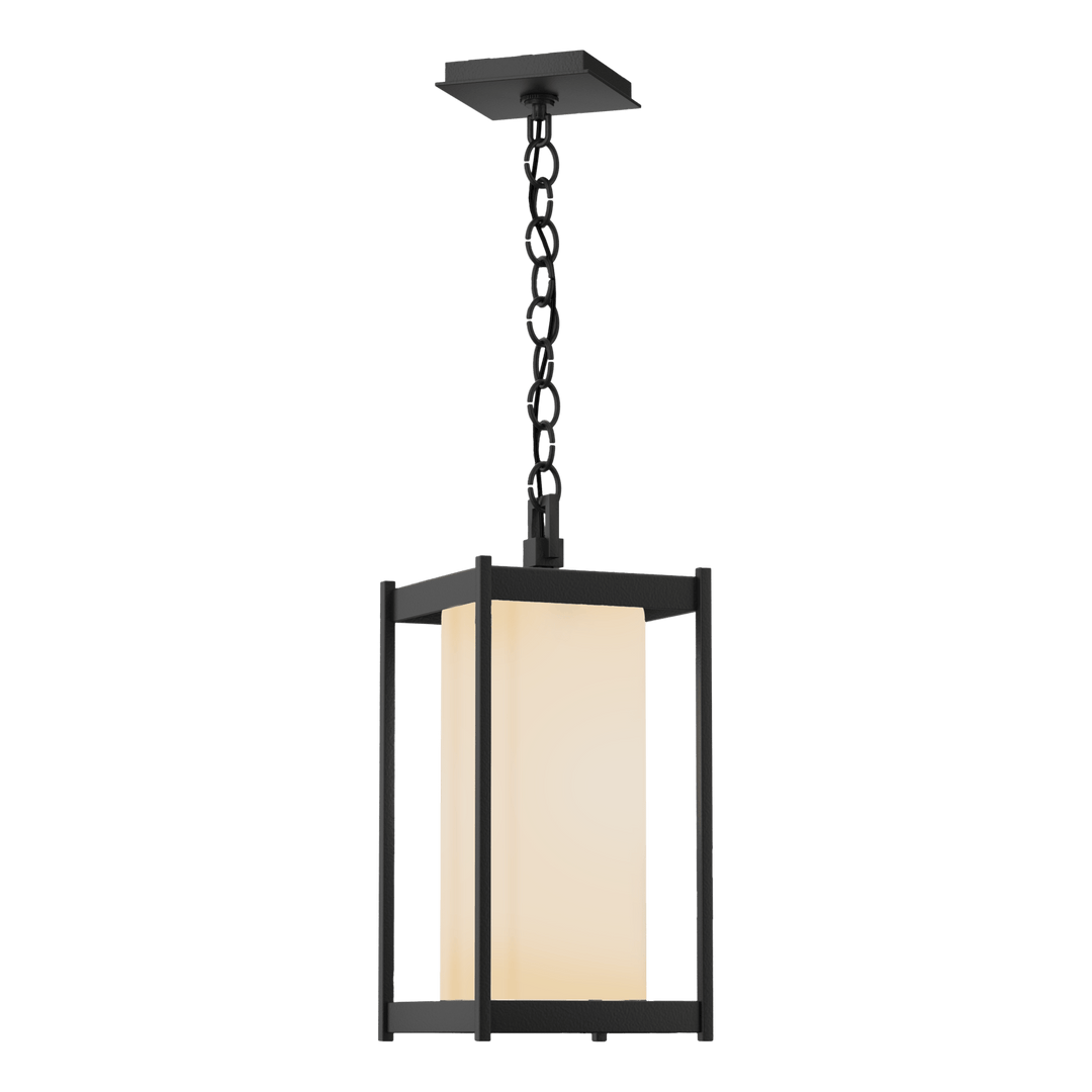 Hubbardton Forge Cela Large Outdoor Lantern Outdoor Wall Lights Hubbardton Forge Coastal Black Opal Glass (GG) 