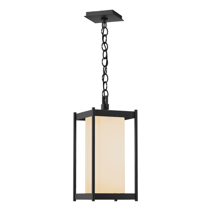 Hubbardton Forge Cela Large Outdoor Lantern Outdoor Wall Lights Hubbardton Forge Coastal Black Opal Glass (GG) 