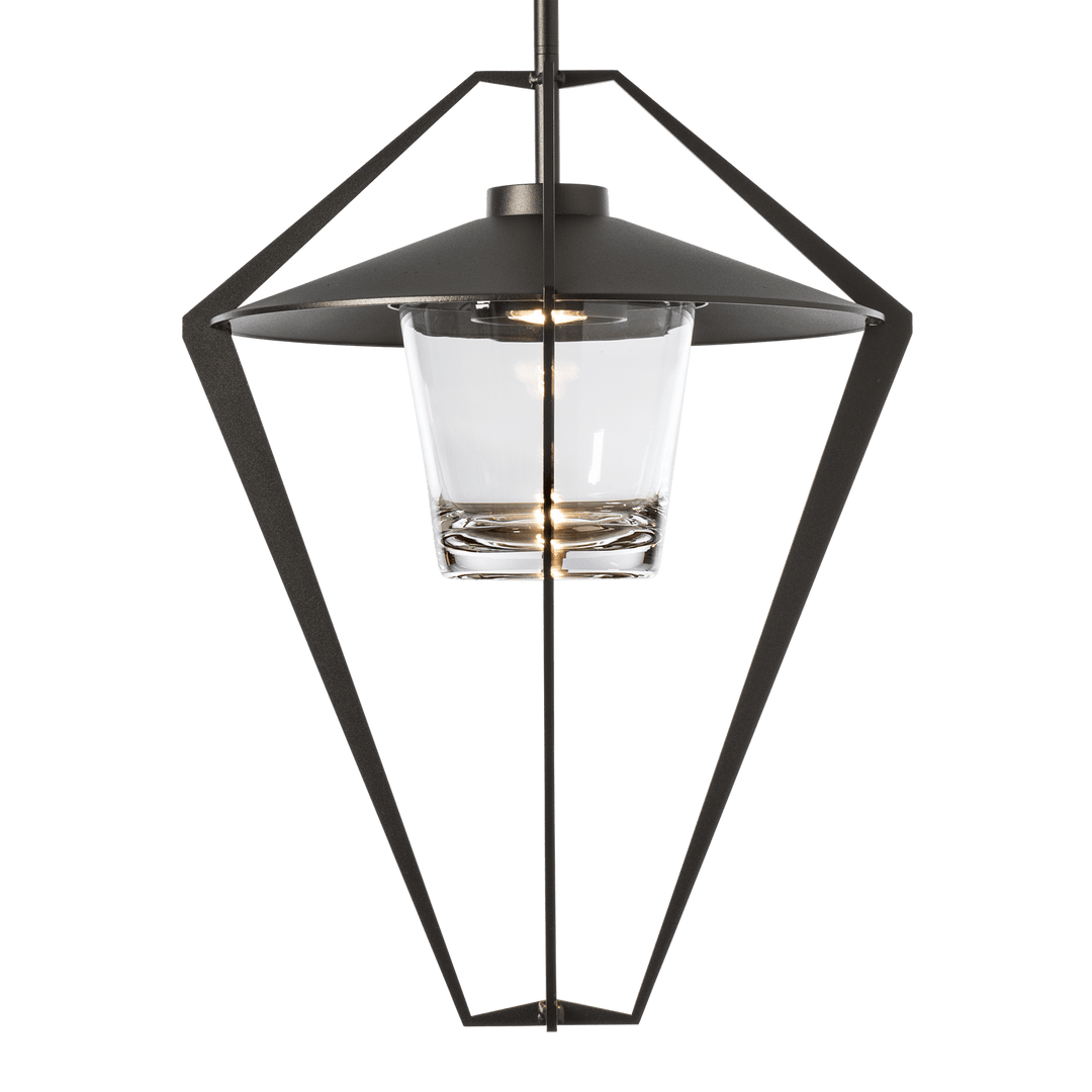 Hubbardton Forge Stellar Large Outdoor Pendant/Semi-Flush Outdoor Hanging Lights Hubbardton Forge Coastal Oil Rubbed Bronze Clear Glass (ZM) 