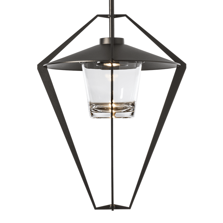 Hubbardton Forge Stellar Large Outdoor Pendant/Semi-Flush Outdoor Hanging Lights Hubbardton Forge Coastal Oil Rubbed Bronze Clear Glass (ZM) 