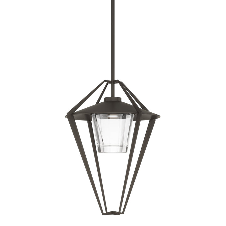 Hubbardton Forge Stellar Large Outdoor Pendant/Semi-Flush Outdoor Hanging Lights Hubbardton Forge Coastal Dark Smoke Clear Glass (ZM) 