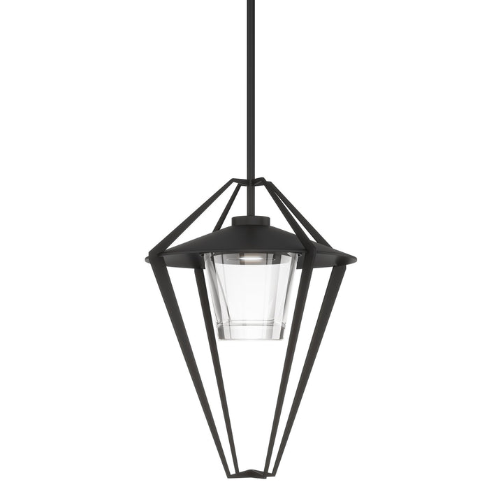 Hubbardton Forge Stellar Large Outdoor Pendant/Semi-Flush Outdoor Hanging Lights Hubbardton Forge Coastal Black Clear Glass (ZM) 